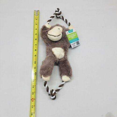 Monkey Plush Rope Squeaky Dog Toy Q871633