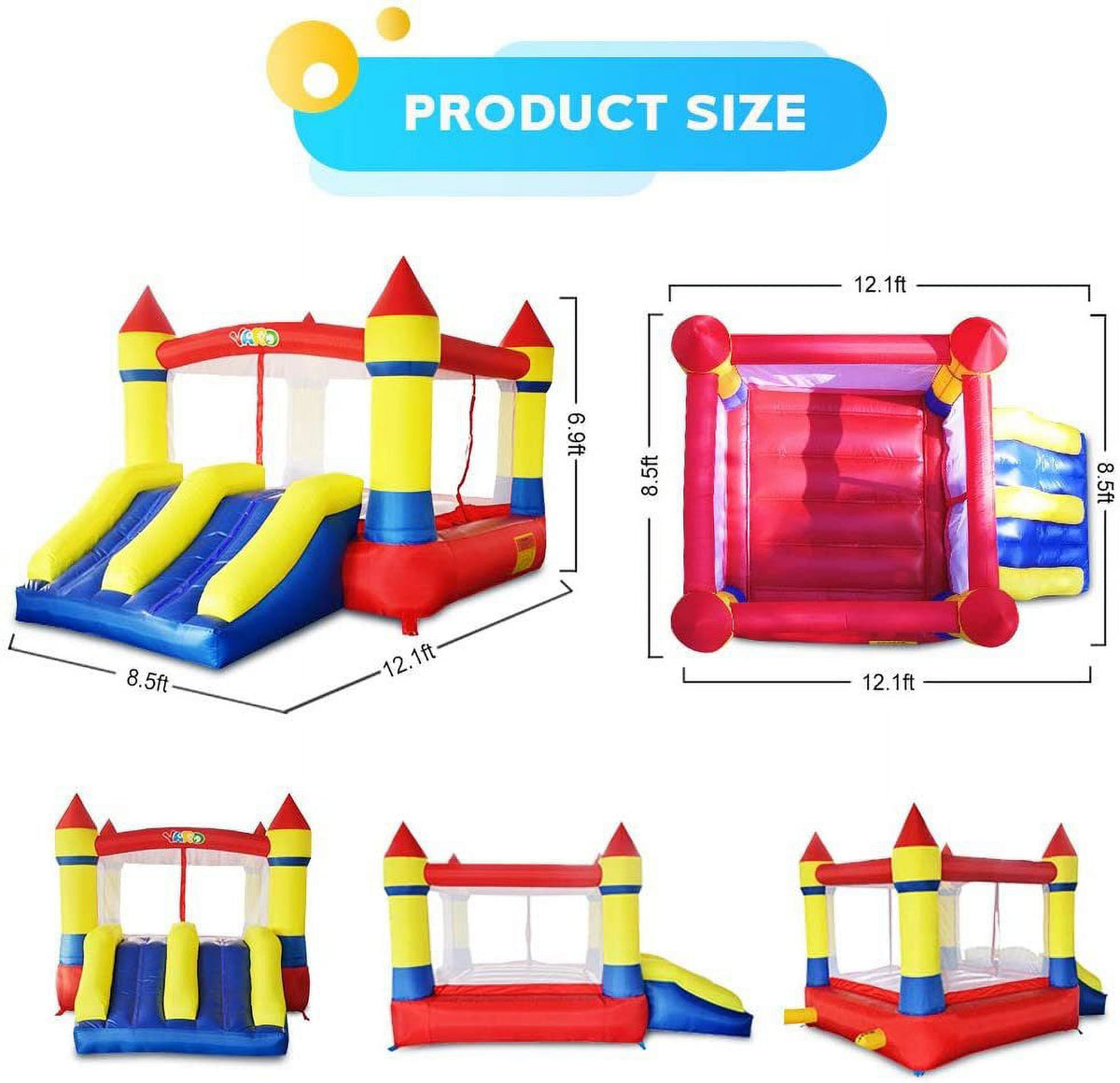 Bounce House with Slide and Air Blower Q611877