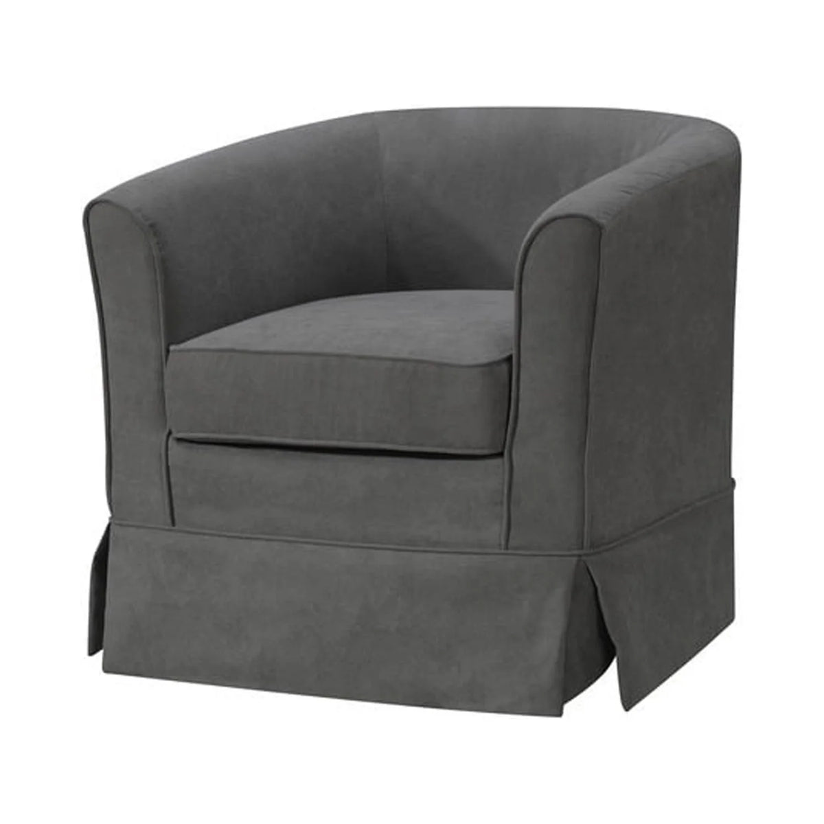 Woven Fabric Swivel Barrel Chair Y7279