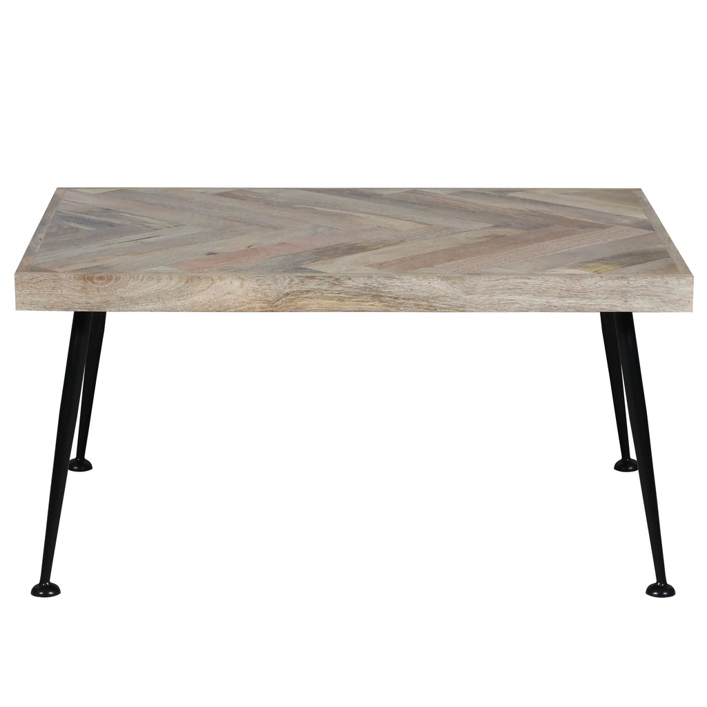36 Inch Rectangular Mango Wood Coffee Table J6324