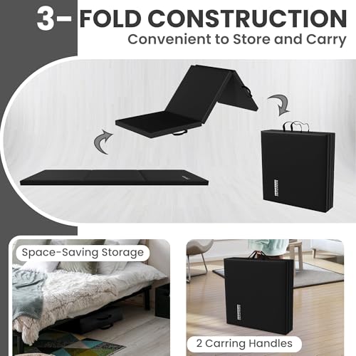 2" Thick Folding Exercise Mat with Carrying Handles O6969