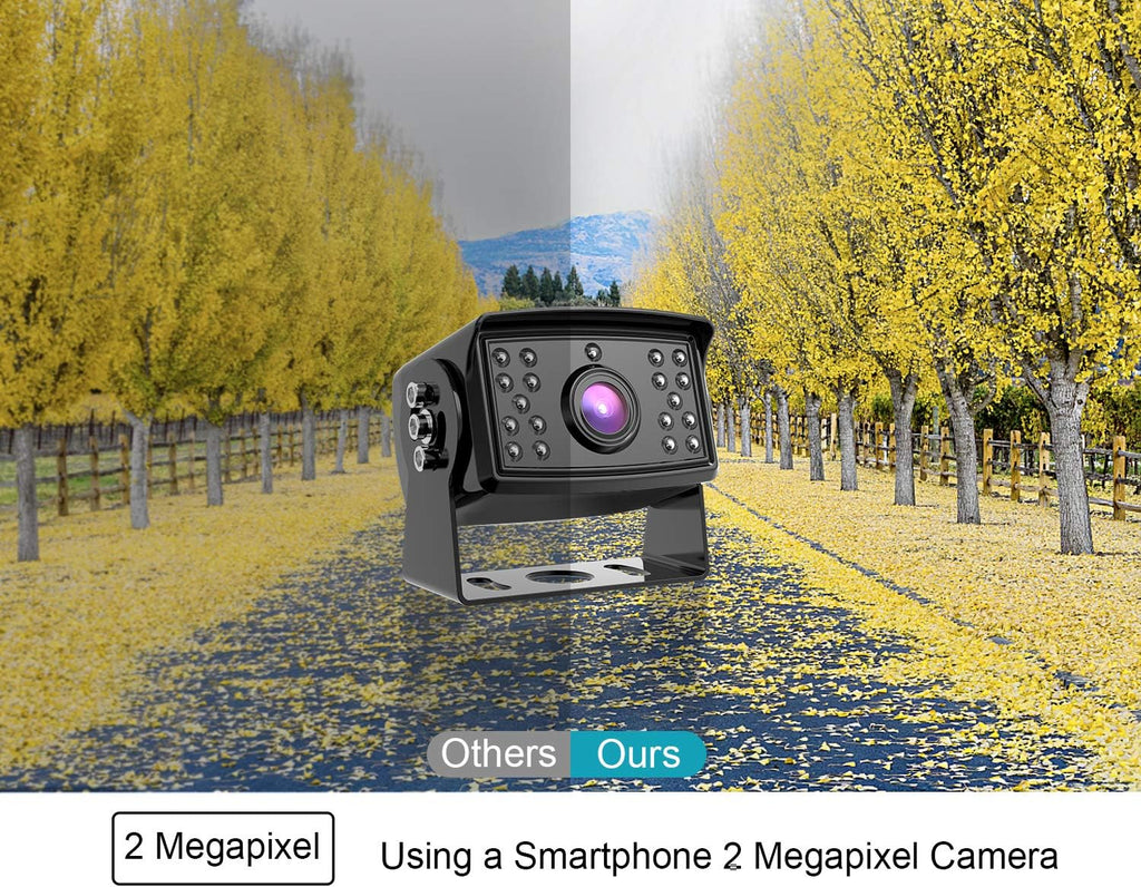 7'' 1080P HD Backup Camera System Kit IP69 Waterproof Rear View Camera S22438