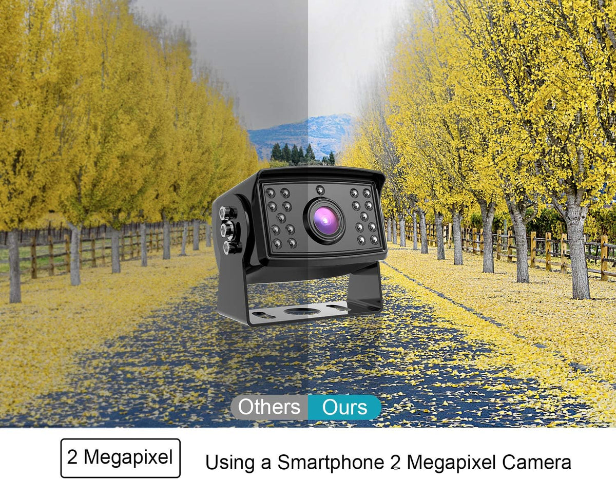 7'' 1080P HD Backup Camera System Kit IP69 Waterproof Rear View Camera S22438