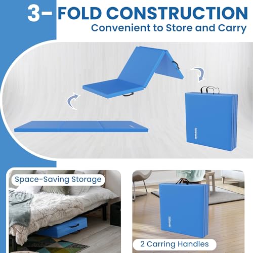 2" Thick Folding Exercise Mat with Carrying Handles O6969