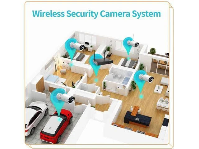 1080p 8CH NVR Wireless Security Camera System Q5838