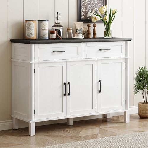 Black 48 Inches Buffet Cabinet with Storage C54700