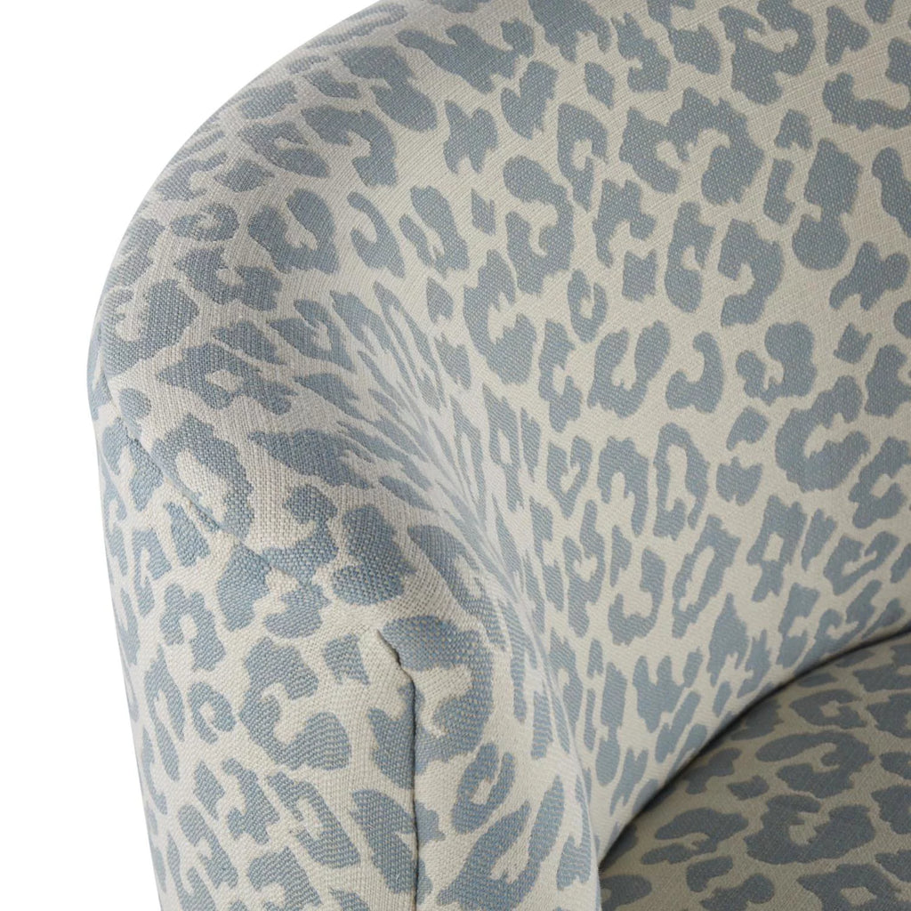 Blue Leopard Slipper Chair Q66870