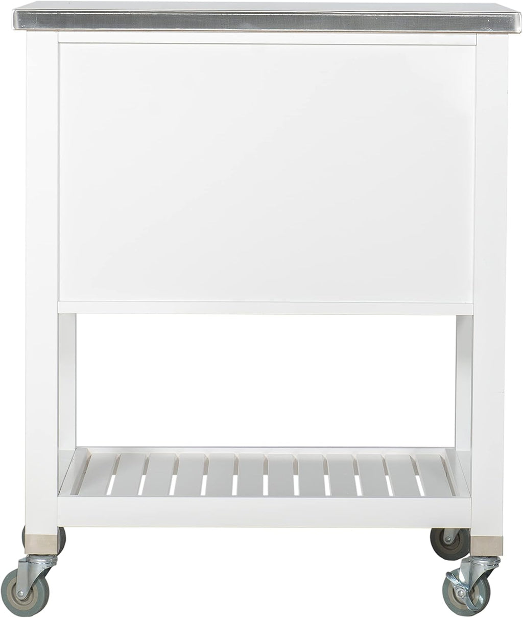 White Kitchen Cart V259