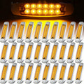 30 Pieces Amber Side Marker Lamp 3.54 Inch Waterproof J350
