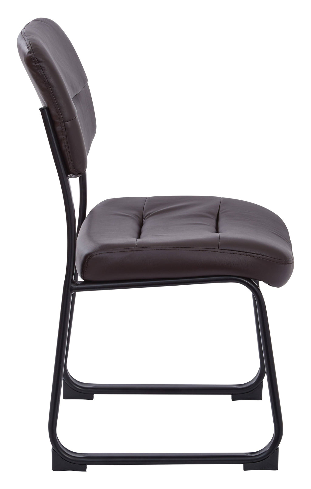 Espresso Visitor Chair with Sled Base U498685
