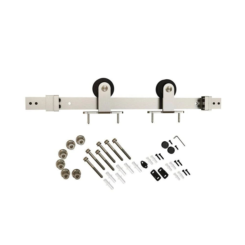 Aged Bronze Sliding Barn Door Track and Fitting Set G565295
