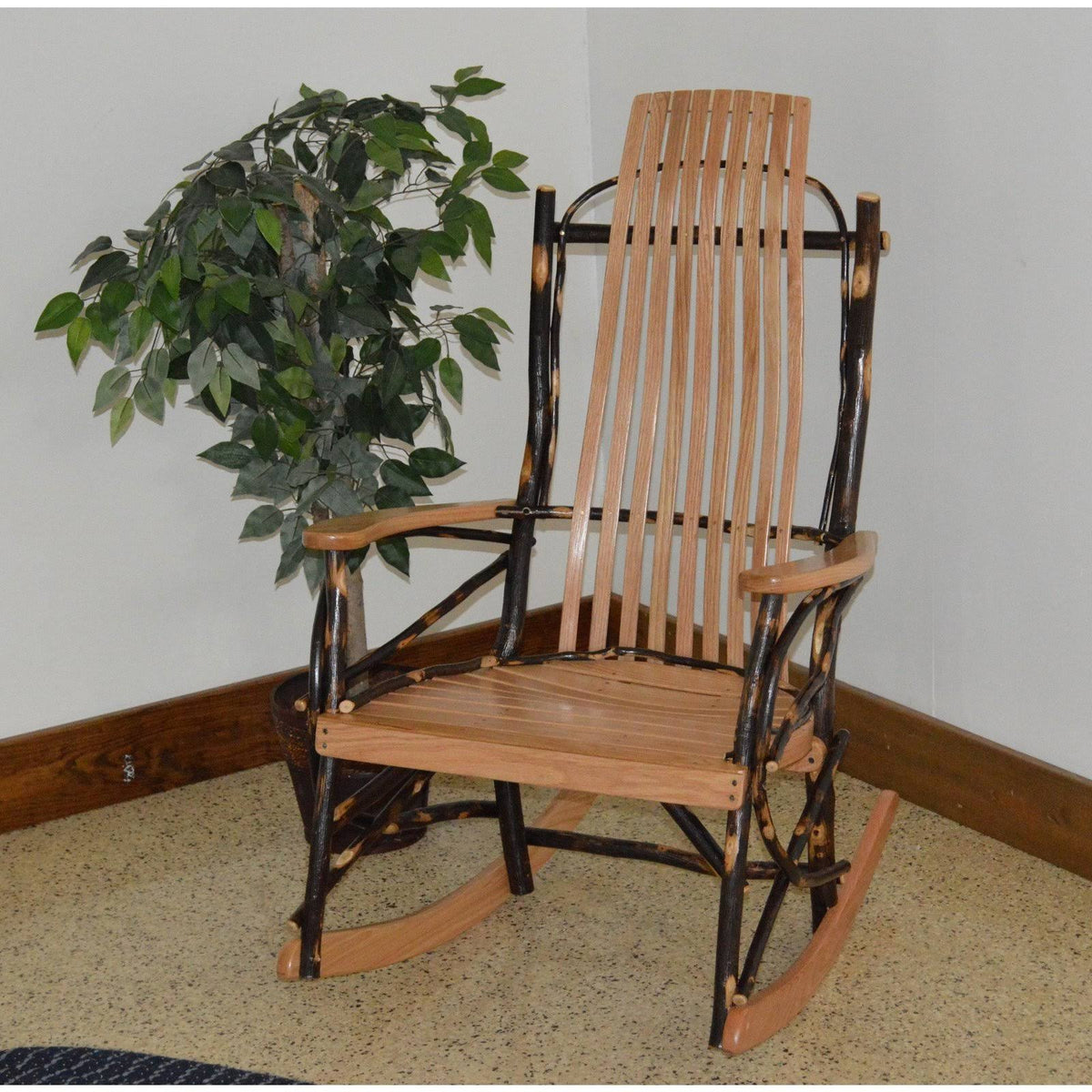 Natural Hickory 9-Slat Rocking Chair O347343