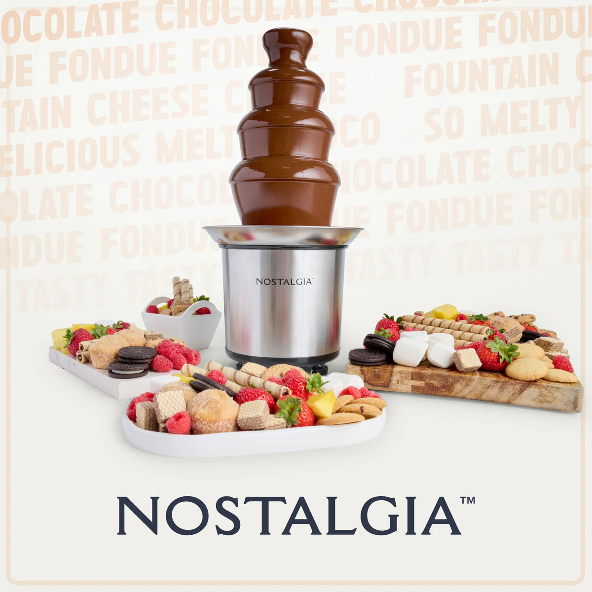 4-Tier Stainless Steel Chocolate Fondue Fountain I739926