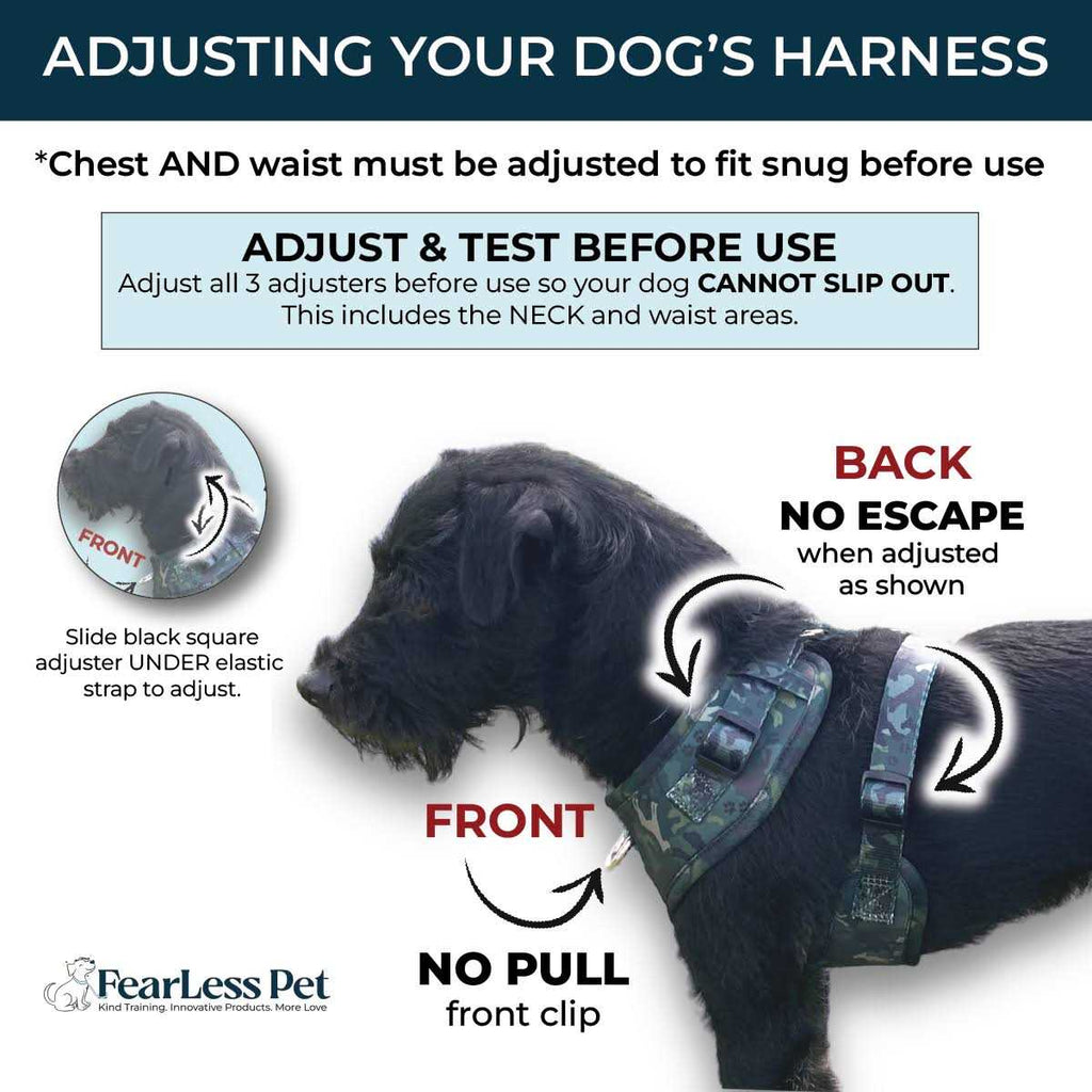 Adjustable No Pull No Escape Neoprene Dog Harness A988
