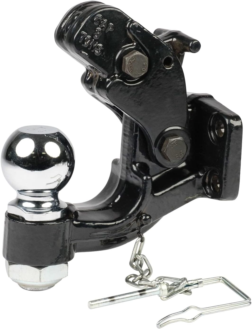Pintle Hitch with 2-5/16-Inch Trailer Ball, 8 Ton Combination Hitch with Mounting Kit Y213