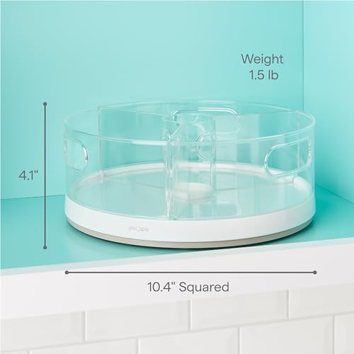 3 BPA-Free Clear Bins Rotating Storage Turntable Q187