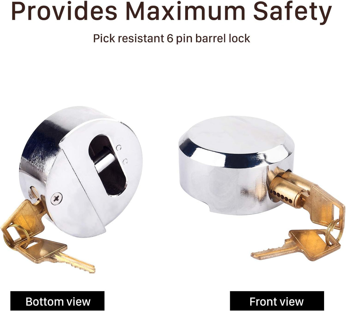 Van Door Lock Hasp Padlock Set Heavy Duty Steel Pack of 2 K6213