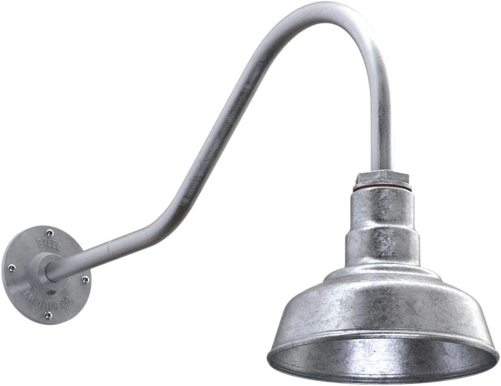 Green 8 inch Dome Outdoor Wall Mounted Barn Light B589