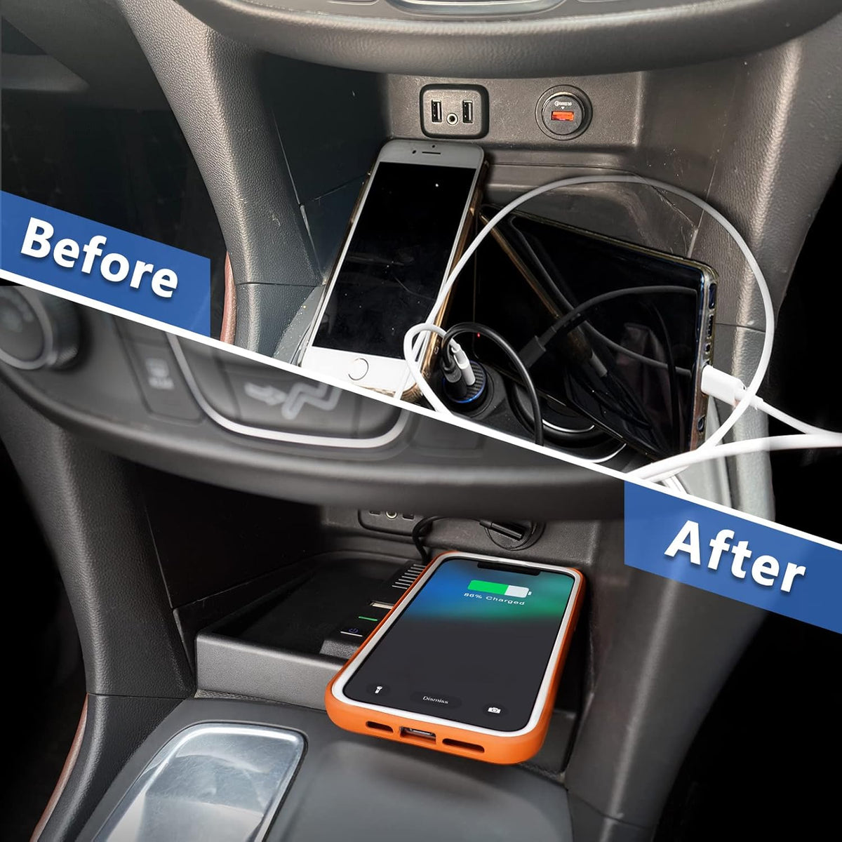 Wireless Charging Center Console Organizer O690360