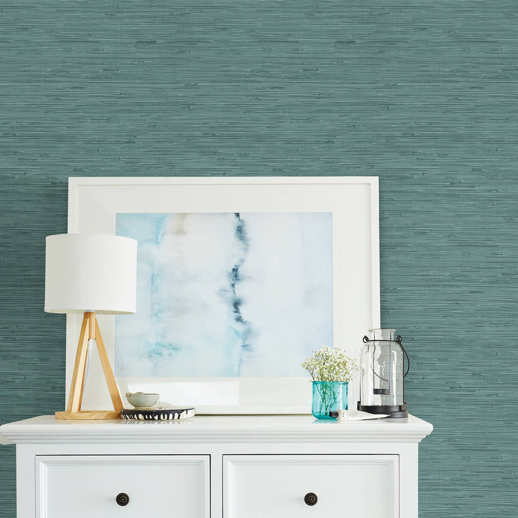 Teal Weave Texture Wallpaper X5511