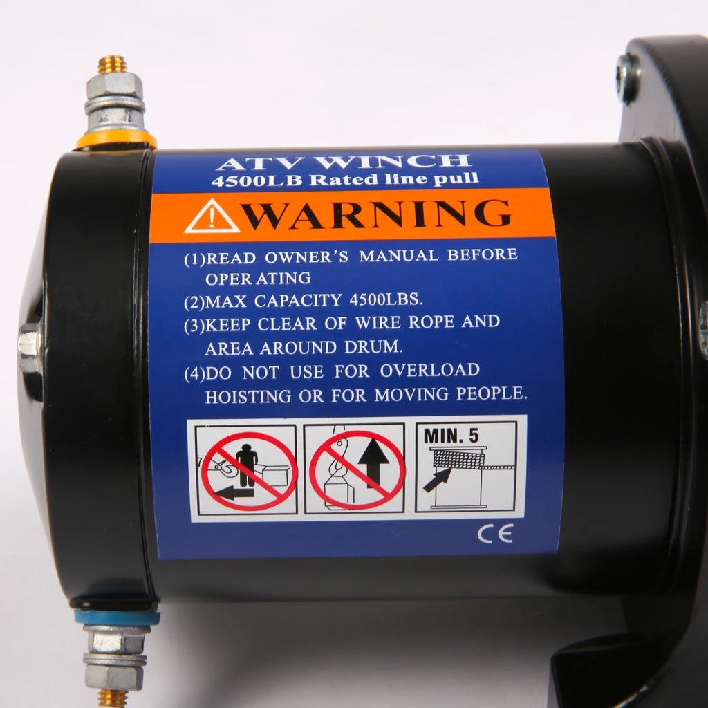 4500 LBS 12V DC Electric Winch with 15m Synthetic Rope M90312