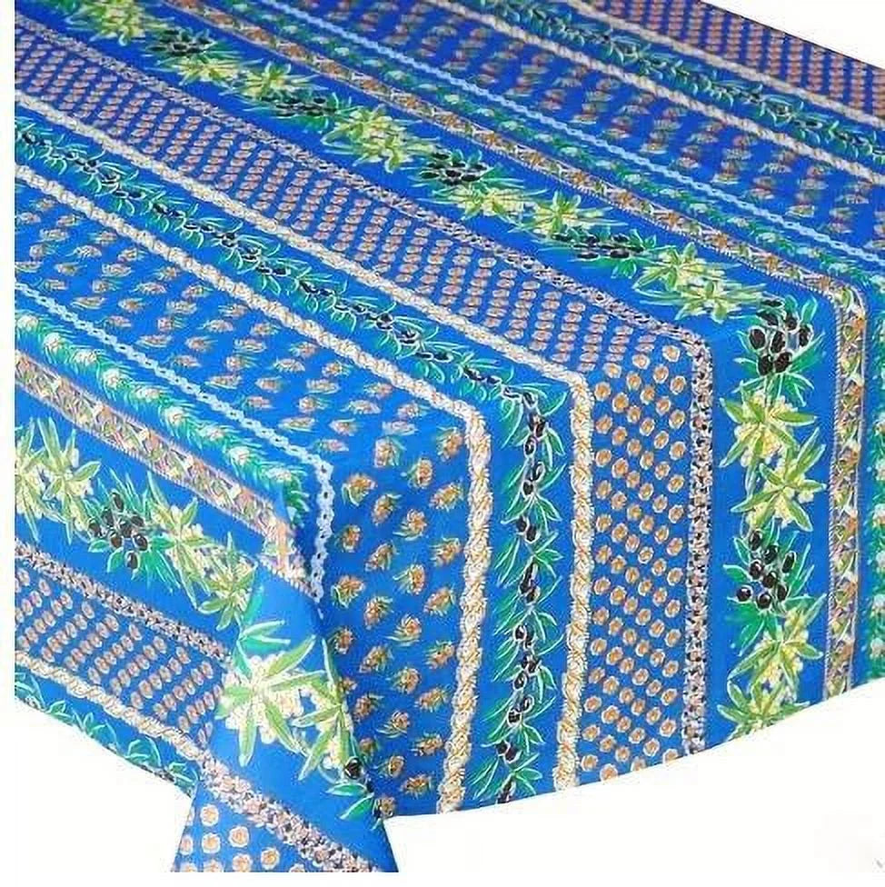 Blue Coated Cotton Tablecloth 60”x120” Z608998
