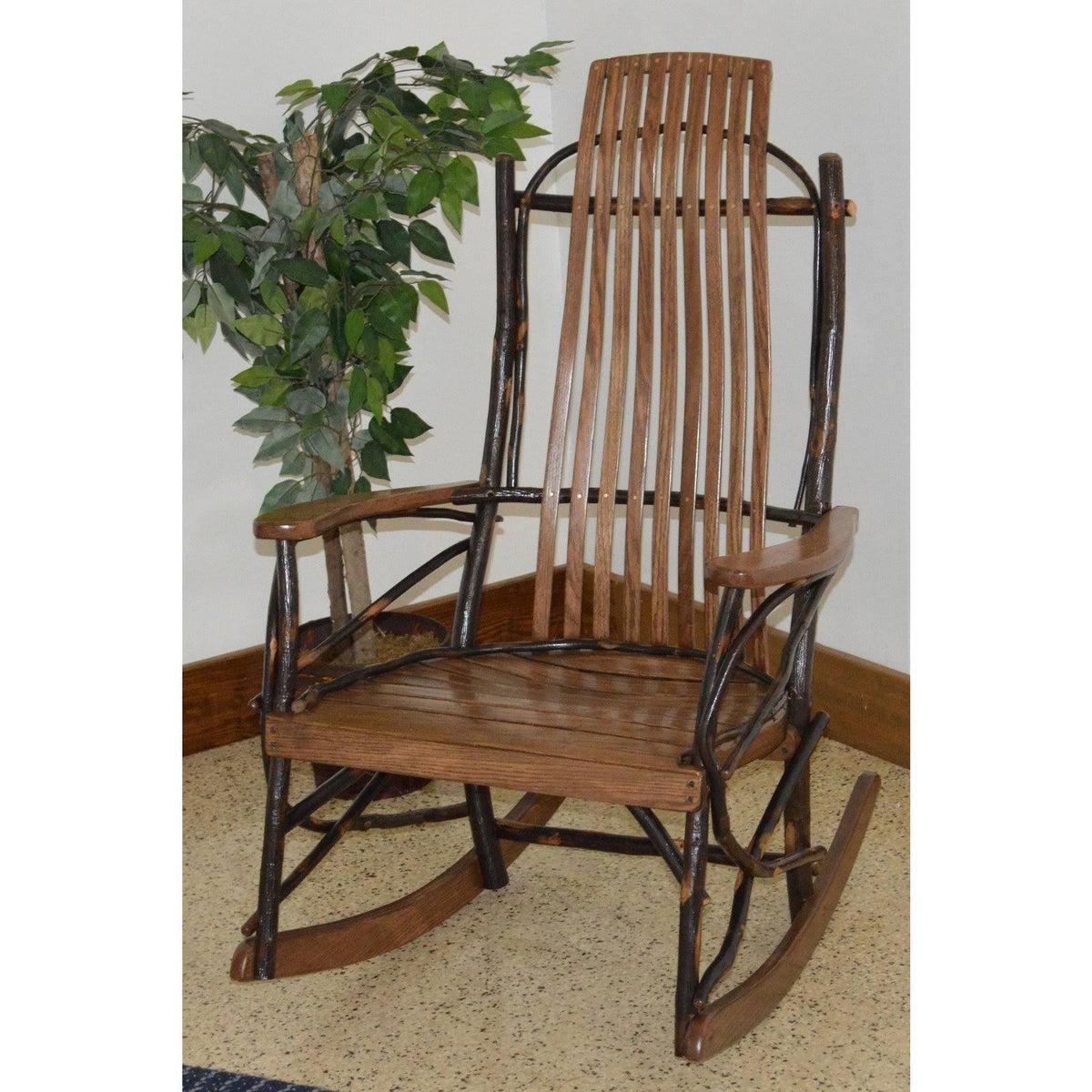 Natural Hickory 9-Slat Rocking Chair O347343