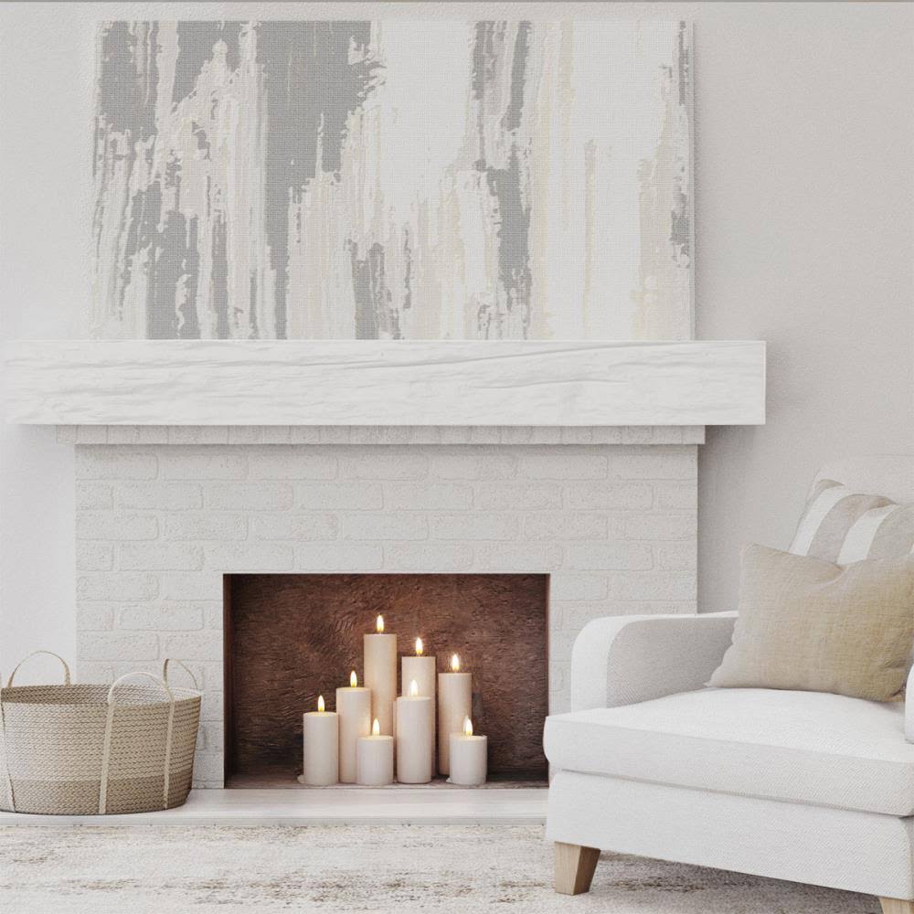 Faux Wood Fireplace Mantel, Ready for Paint G537877