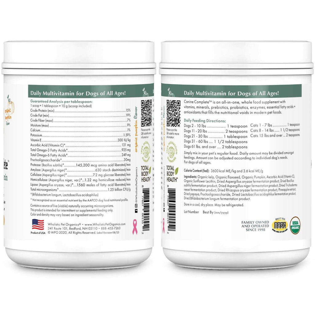 Organic Pumpkin Supplement for Dogs B274653