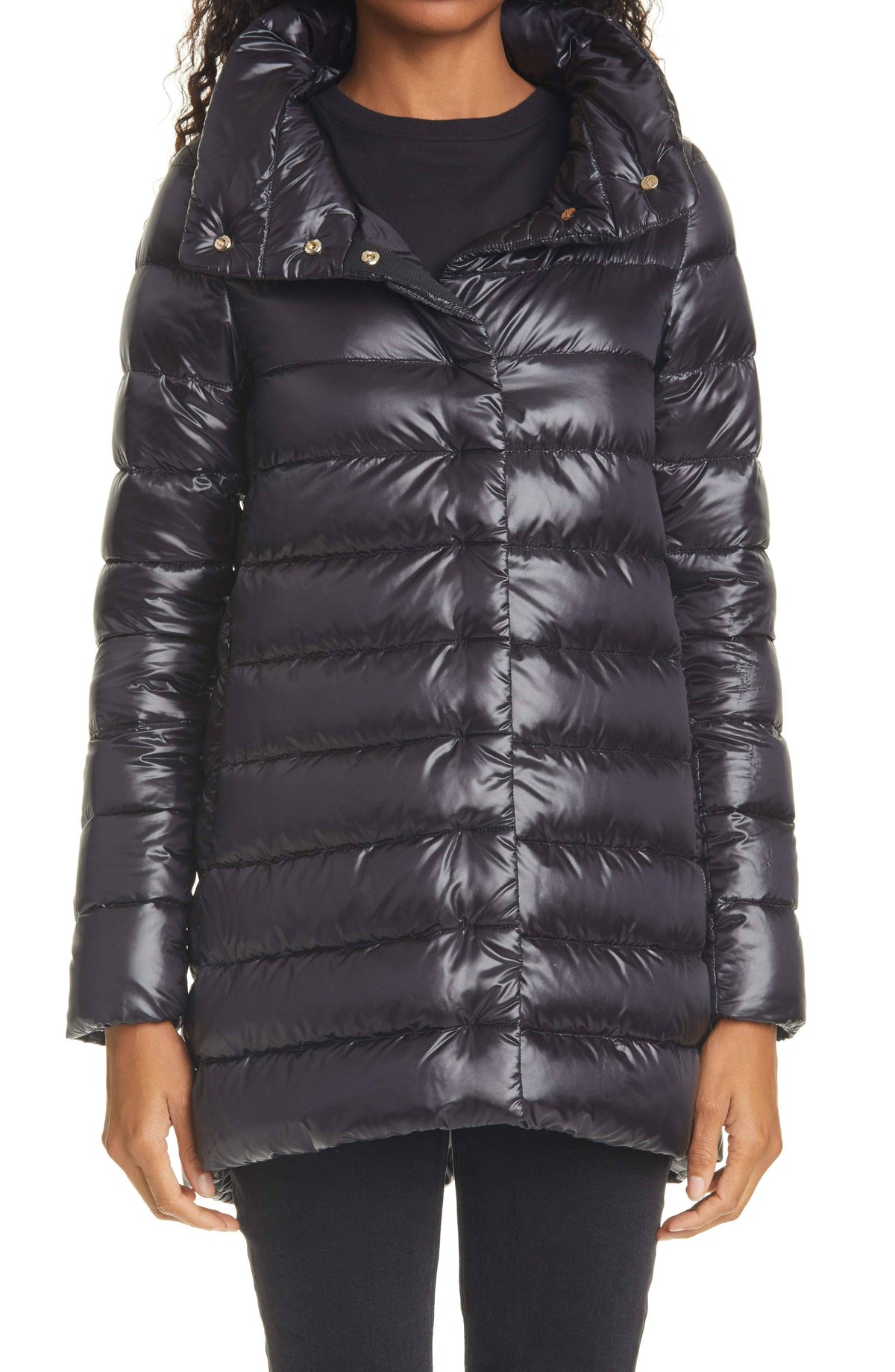 Black Down Coat V7193