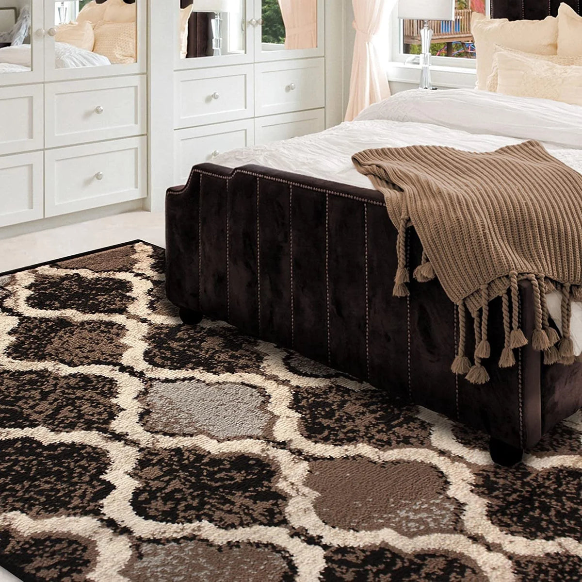 Chocolate 5' X 8' Jute Backing Area Rug B42001