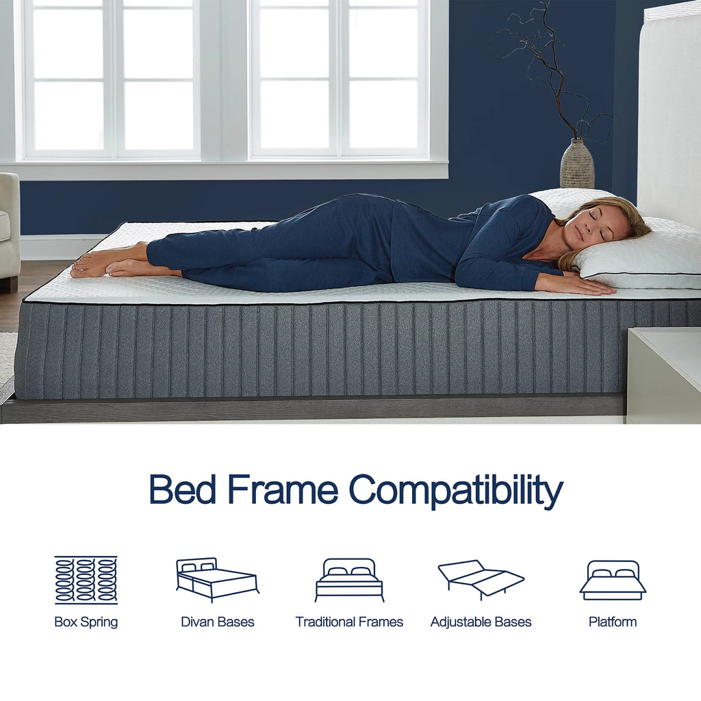 12" Medium Firm Hybrid Gel Memory Foam and Spring Mattress, King T769628