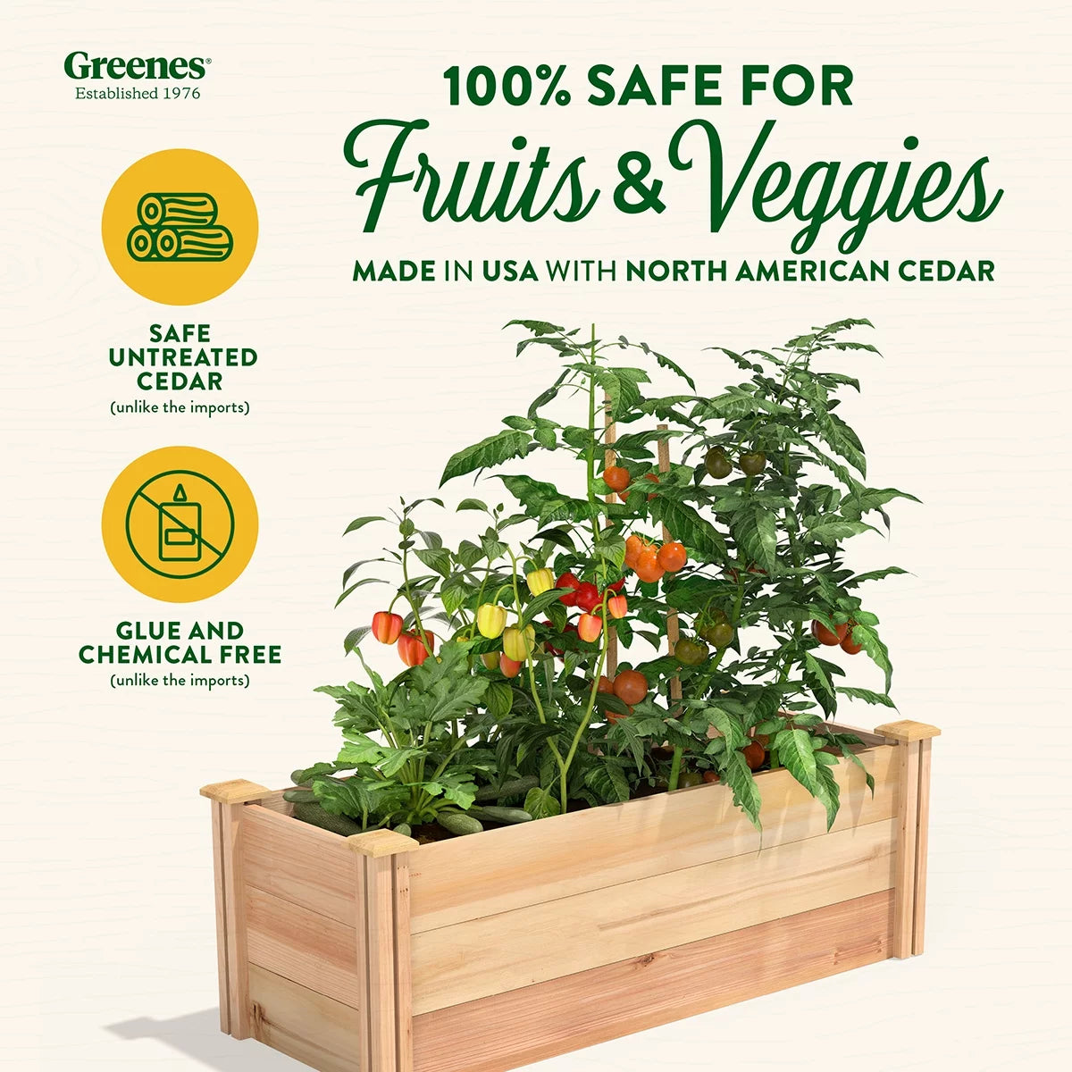 Beige Wood and Cedar Raised Garden Kit P21780