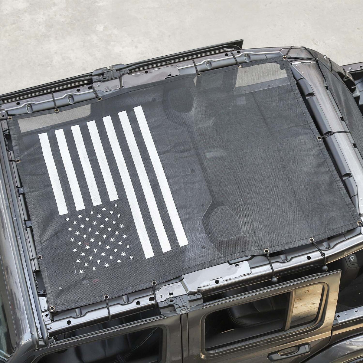 Black Sun Shade Bikini Top for Jeep Wrangler JL JLU 4-Door Q93824