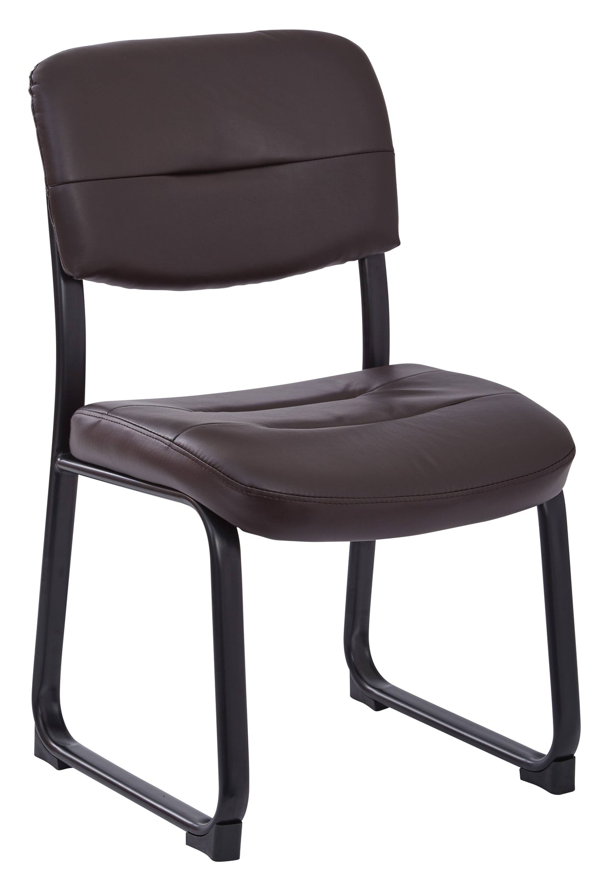 Espresso Visitor Chair with Sled Base U498685
