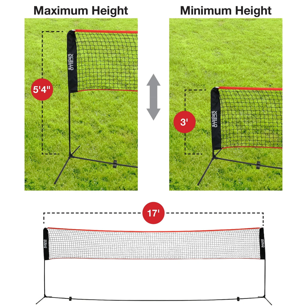Badminton Set with Foldable Net, 4 Rackets, 6 Shuttlecocks, and Carry Bag A969
