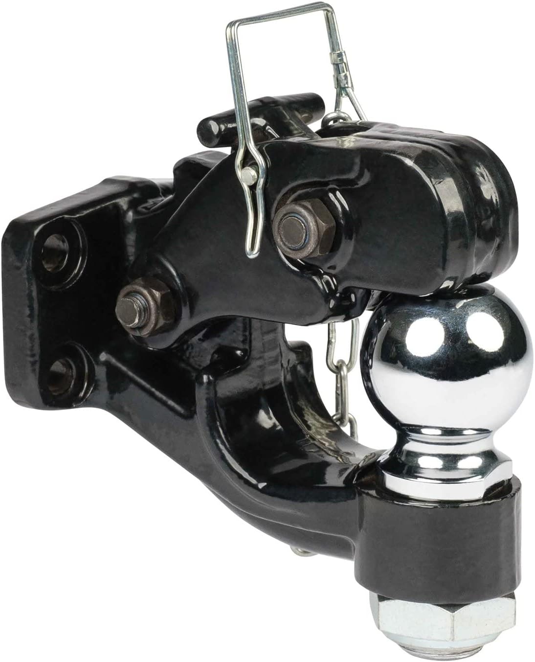 Pintle Hitch with 2-5/16-Inch Trailer Ball, 8 Ton Combination Hitch with Mounting Kit Y213