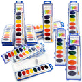 18 Packs Washable Watercolor Paint and Wood Brushes W58759