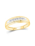 10kt Yellow Gold Mens Diamond Wedding Band Ring 1/4 Cttw S600388