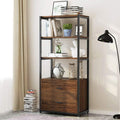 4-Tier White Bookshelf with 2 Drawers A66762