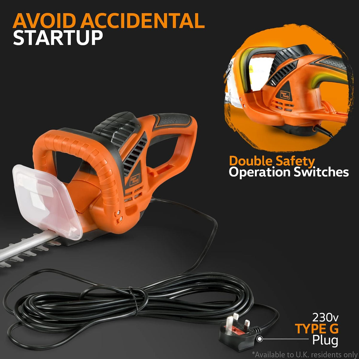 20-Inch Corded Electric Hedge Trimmer U220
