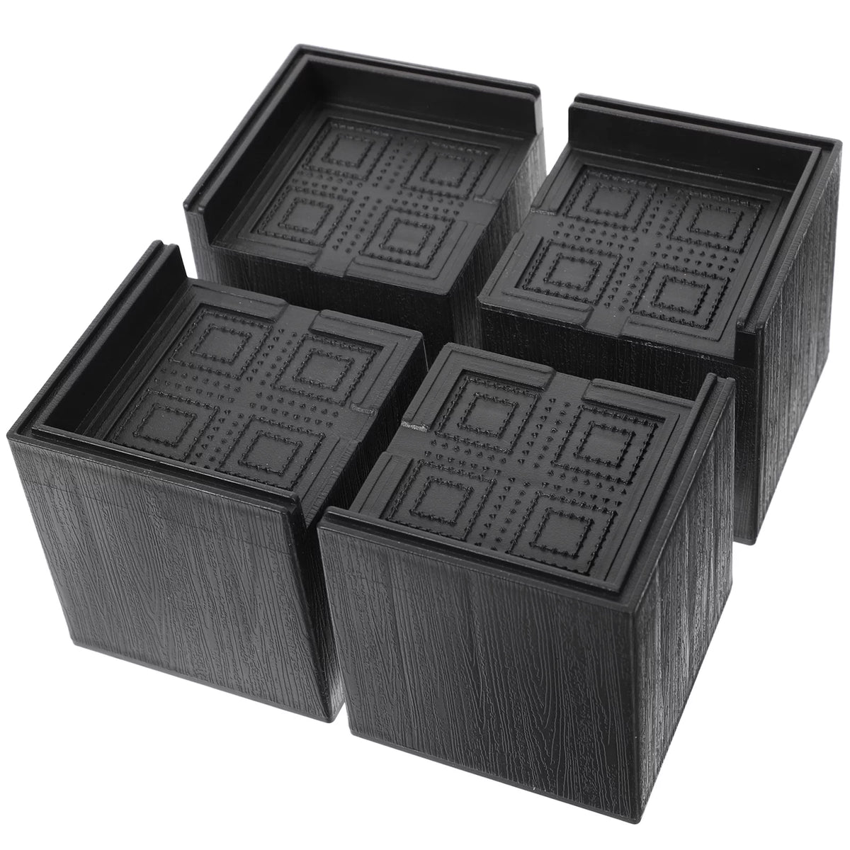 4pcs Square Rubber Furniture Risers P23043