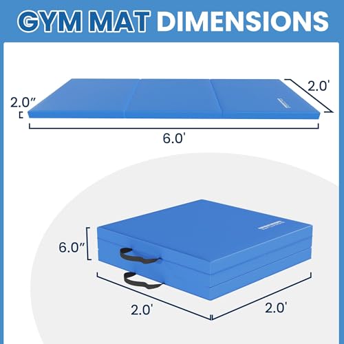 2" Thick Folding Exercise Mat with Carrying Handles O6969