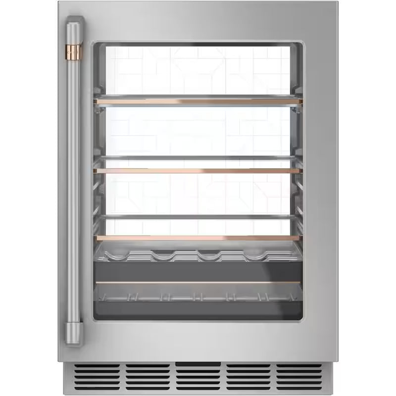 24 in. 14-Bottle Wine and 126-Can Beverage Cooler in Stainless Steel Z7668