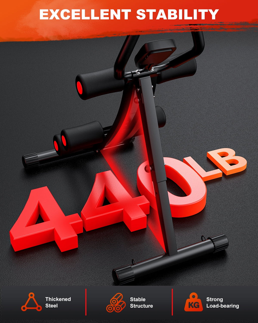 Foldable Ab Machine with LCD Display G245