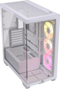 Black Mid-Tower ATX PC Case with Tempered Glass E445