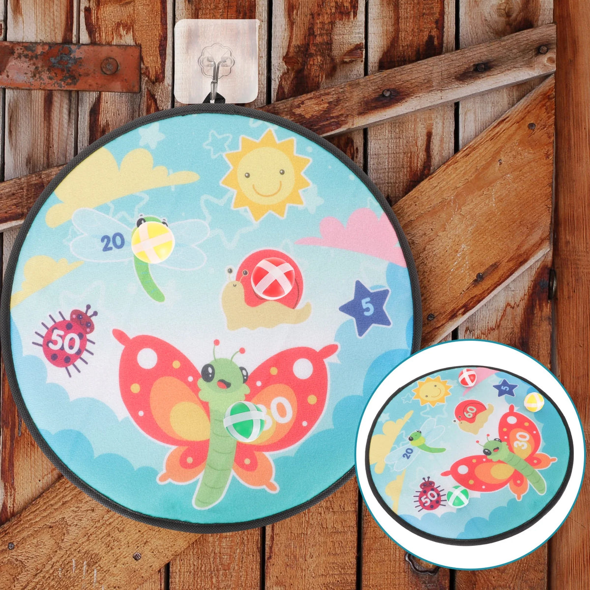 Kids Dart Board with Sticky Balls Toy J412735