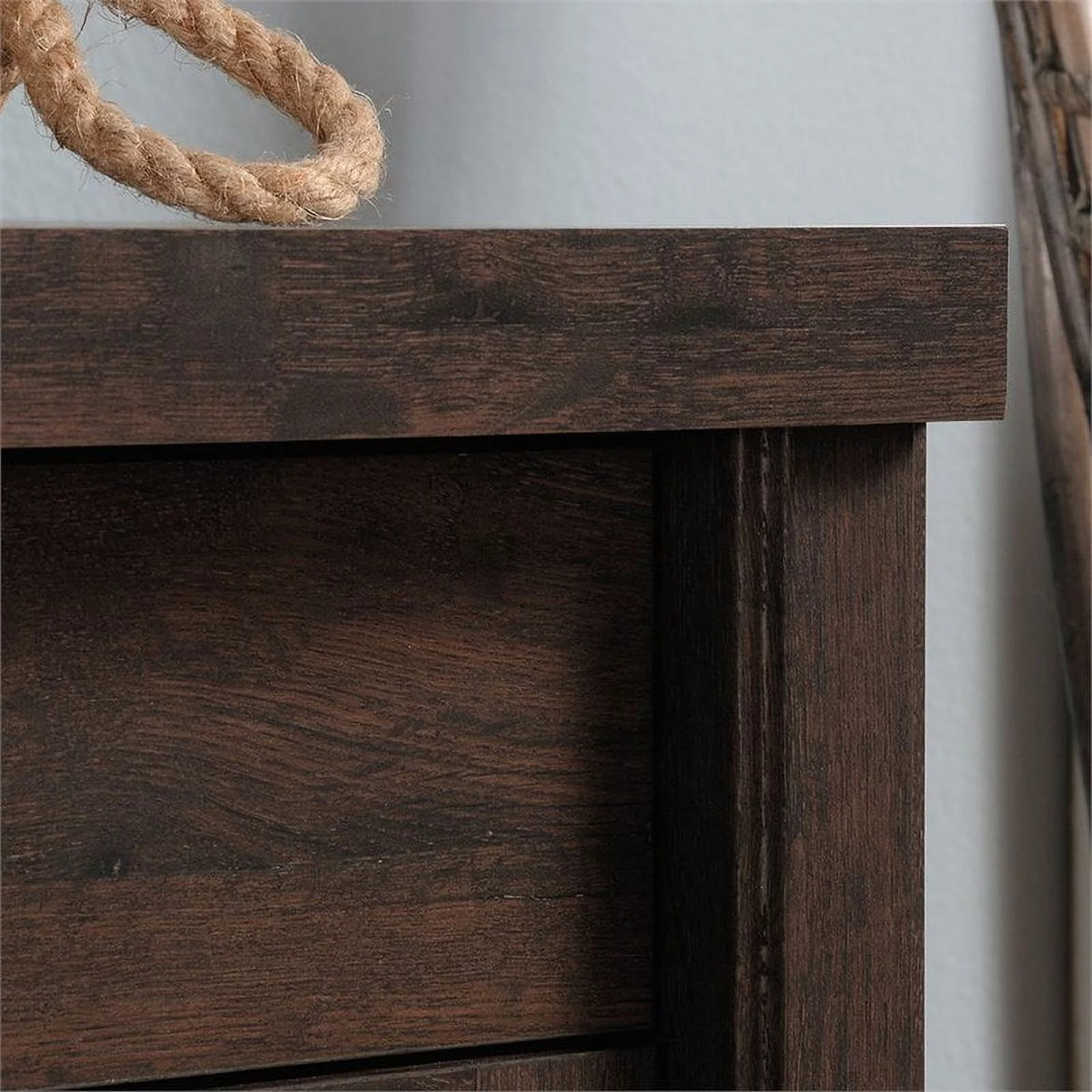 Mid-Century Wood Cabinet in Coffee Espresso Oak P8508