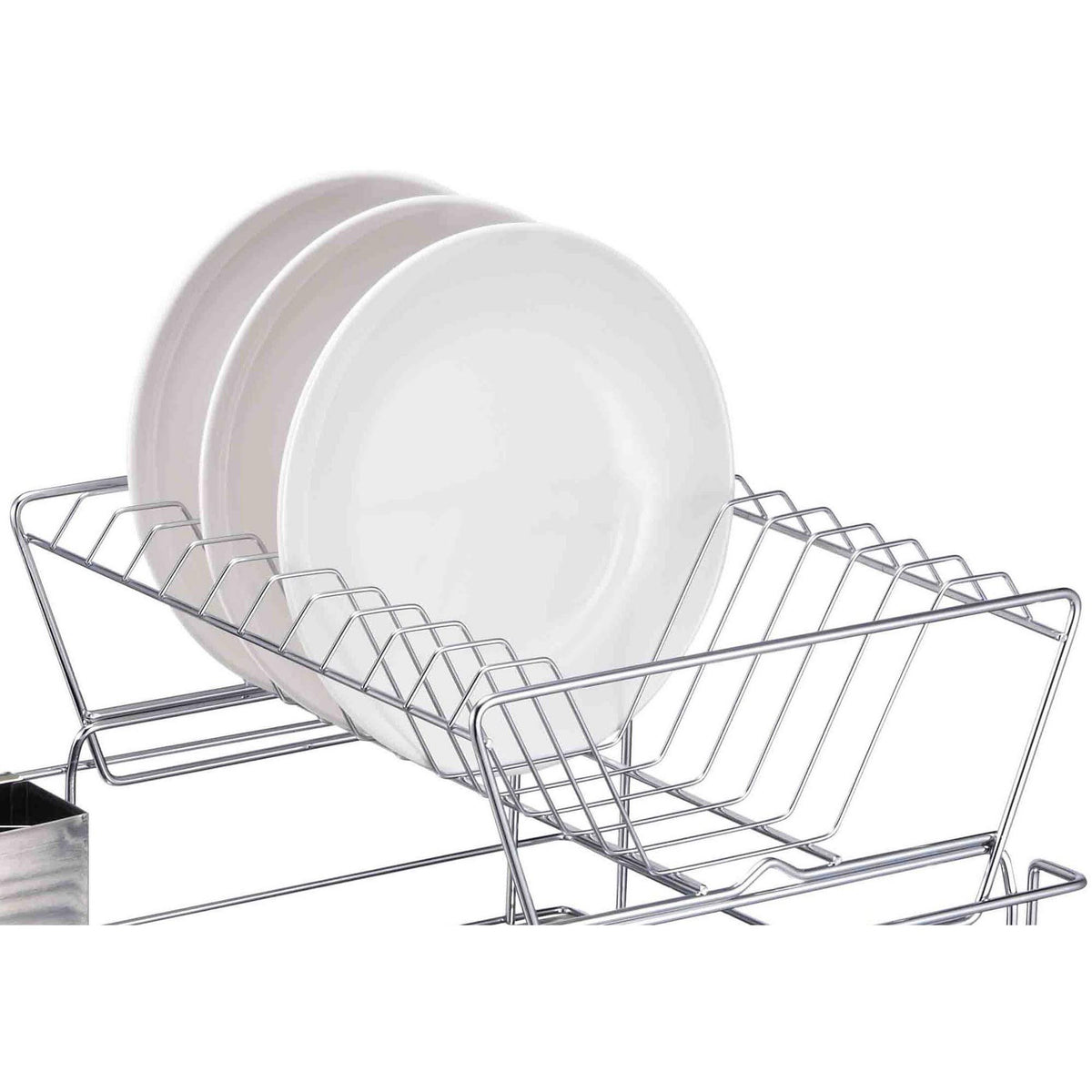 2-Tier 3 Piece Steel Dish Drainer J2055