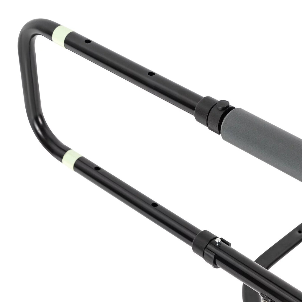 Black Adjustable Bed Side Rail with Storage Pocket J47754